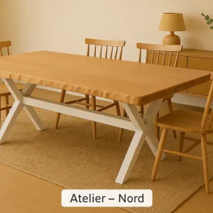 table Atelier Nord hêtre massif – image principale ambiance